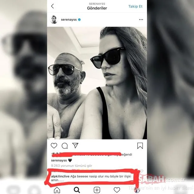 Sevgilisi Cem Yılmaz’la sosyal medyada tatil pozu veren Serenay Sarıkaya önce mesaj attı sonra engelledi…