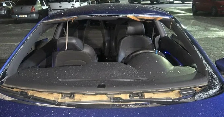 Araçta çakmak gazı bomba gibi patladı