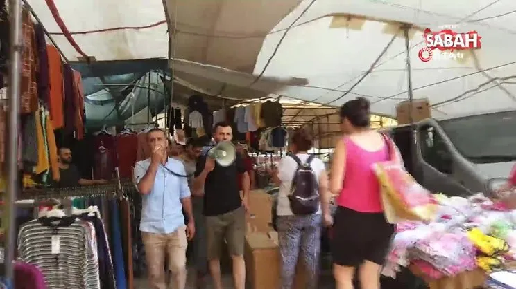 Menemen'deki pazarcı esnafından belediye önünde büyük protesto