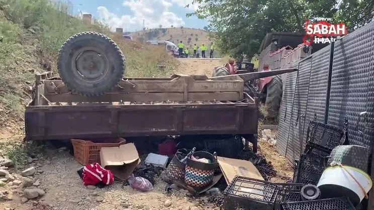 Manisa'da işçileri taşıyan traktör devrildi: 11 yaralı | Video