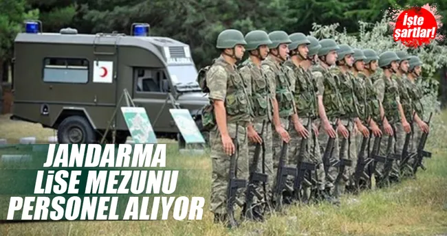 Jandarma lise mezunu uzman çavuş alıyor
