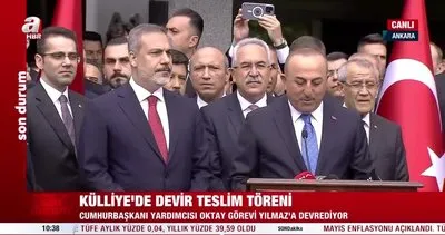 Dışişleri Bakanlığı’nda devir teslim töreni! Hakan Fidan görevi Mevlüt Çavuşoğlu’ndan devraldı | Video