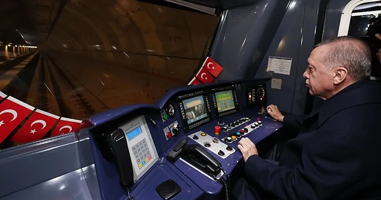 Başkan Erdoğan İstanbul’da yeni metro hattının test sürüşünü yaptı