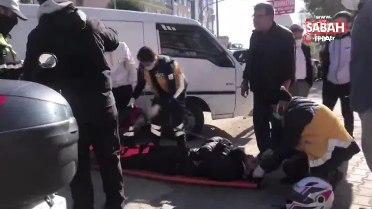 Kamyonet ile motosiklet çarpıştı: 1 yaralı