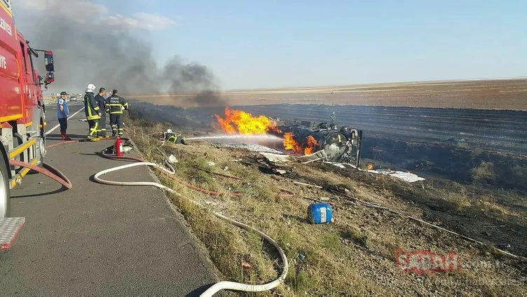 Aksaray’da feci kaza! Sürücü yanarak can verdi