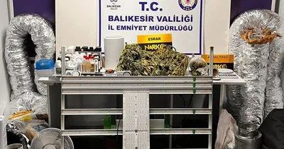 Ayvalık’ta polisten ev görünümlü uyuşturucu imalathanesine operasyon