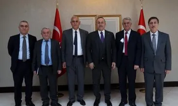 Bakan Çavuşoğlu, Suriye Kürt Ulusal Konseyi heyetiyle görüştü