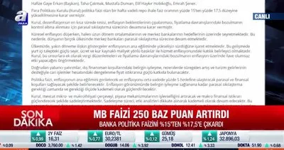 SON DAKİKA: Merkez Bankası faiz kararı açıklandı! | Video