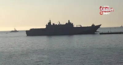 Dünyanın ilk SİHA savaş gemisi TCG Anadolu, Taşucu limanından ayrıldı | Video