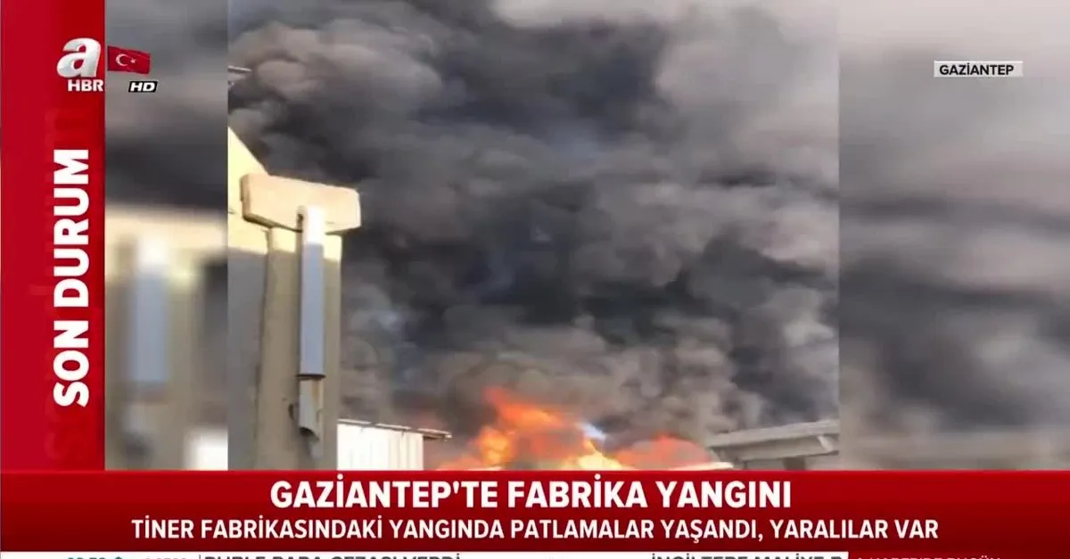 Gaziantep De Fabrika Yangini Alevler Kisa Surede Buyudu Videosunu Izle Son Dakika Haberleri