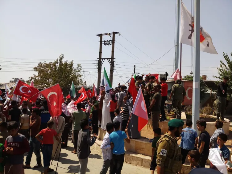 Suriye'de Türkiye'ye teşekkür yürüyüşü