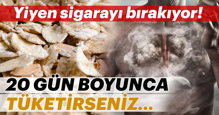 Yiyen sigarayı bırakıyor!