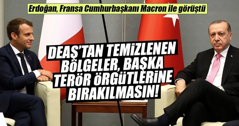 Erdoğan Macron ile görüştü