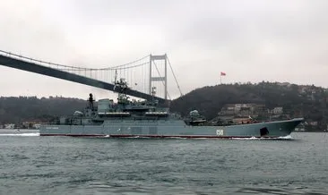İki Rus savaş gemisi peş peşe İstanbul Boğazı’dan geçti