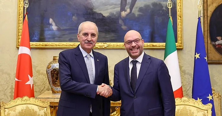 TBMM Başkanı Kurtulmuş, İtalya Temsilciler Meclisi Başkanı Lorenzo Fontana ile görüştü