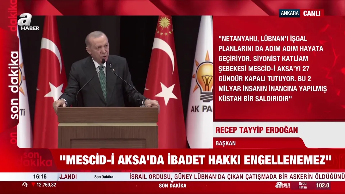 Başkan Erdoğan: “İsrail bölgeyi felakete sürüklüyor” | Video videosunu izle Başkan Erdoğan: “İsrail bölgeyi felakete sürüklüyor” | Video videosunu izle