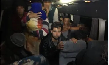 17 kişilik minibüste 40 göçmen yakalandı #kocaeli