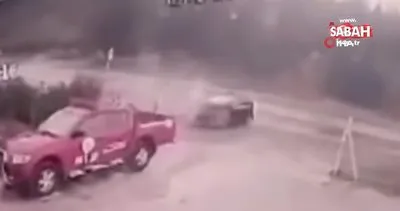 Otomobil ile yakıt tankeri böyle çarpıştı | Video