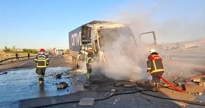 Şanlıurfa’da TIR alev alarak yandı #sanliurfa