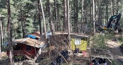 Kaçak yayla evleri yıkıldı