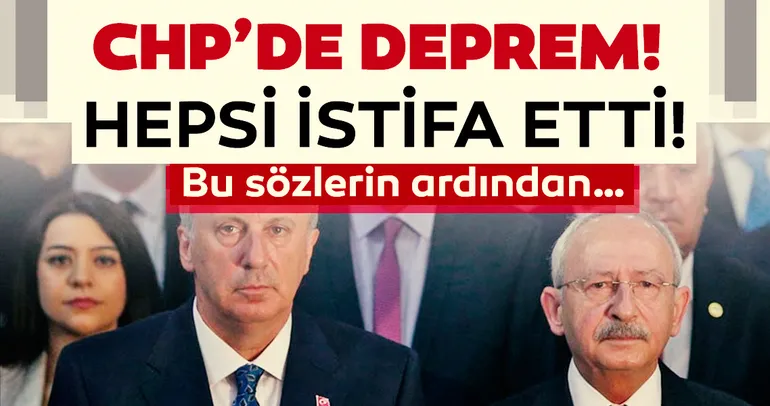 Son dakika: CHP'de deprem! Hepsi birden istifa etti
