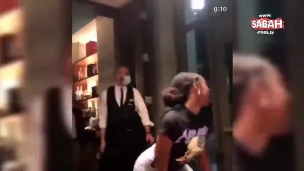 Nusret'e 'twerk' yaparken sevgilisine yakalanan kadın! Sevgilisi restoranı bastı! O anlar kamerada | Video