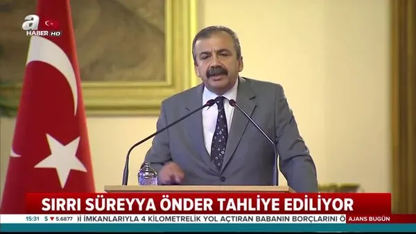Sırrı Süreyya Önder'in tahliyesine karar verildi