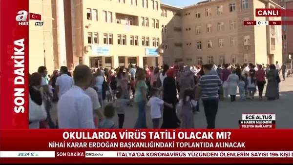 Okullarda koronavirüs tatili olacak mı? Gözler Erdoğan başkanlığındaki toplantıya çevrildi | Video