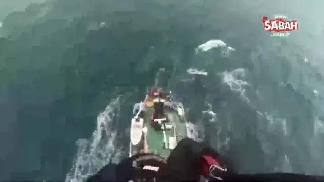 Balıkesir'de hareketli anlar: Mürettebat helikopterle kurtarıldı! | Video