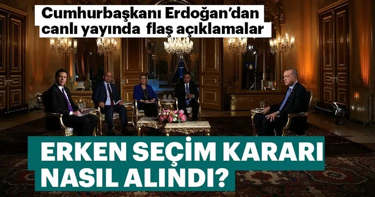 Cumhurbaşkanı Erdoğan’dan canlı yayında flaş açıklamalar