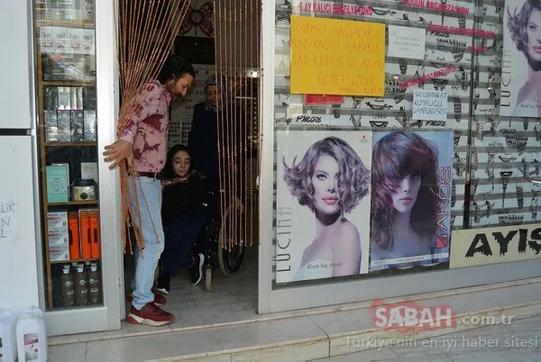 Gaziantep'te bedensel engelli Beyza, saçlarını lösemili çocuklar için bağışladı