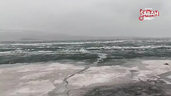 Çıldır Gölü'nde kutupları aratmayan görüntüler | Video