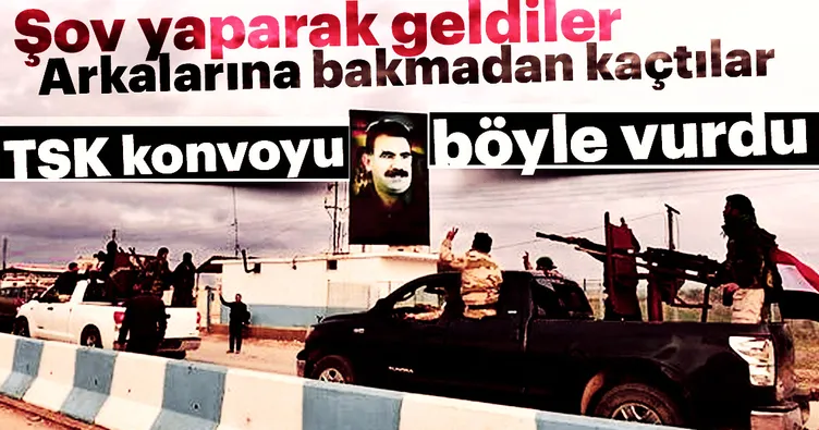 İlk konvoyu topçu atışı püskürttü