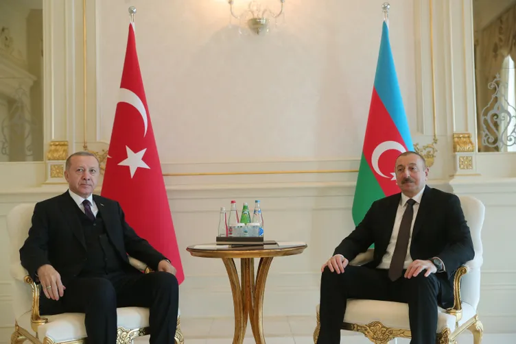 Başkan Erdoğan, Azerbaycan Cumhurbaşkanı Aliyev ile görüştü