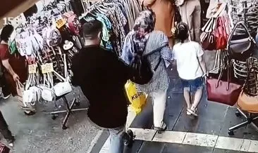 700 bin liralık hırsızlık anı kamerada: Genç kadına arkadan yaklaştı sırt çantasına elini attı ve... #adana