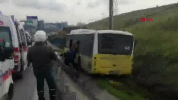 İstanbul Sefaköy'de İETT otobüsü kazası : 6 yaralı! Olay yerinden ilk görüntüler...