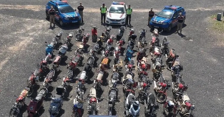 Viranşehir’de 50 adet çalıntı motosiklet yakalandı