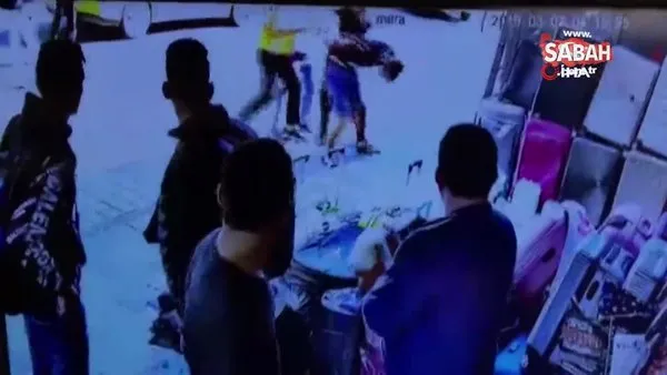 Taksim’de valiz hırsızına meydan dayağı kamerada | Video