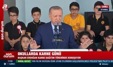 Son dakika: Başkan Erdoğan’dan Karne Dağıtım Töreni’nde önemli açıklamalar: Hedef 100 milyon yardımcı kaynak!