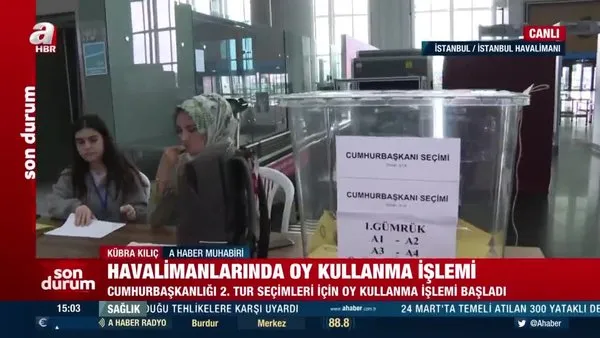 Havalimanlarında oy kullanma işlemi başladı | Video