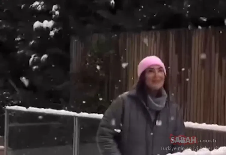 Türk sinemasının efsanesi Türkan Şoray bahçesinde kar keyfi yaptı, yorum yağdı: Güzelliğiniz hiç değişmiyor!