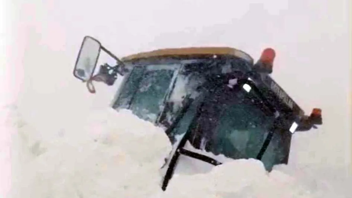 Karla mücadele esnasında çığ düştü