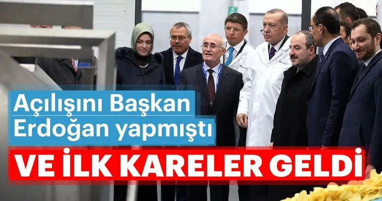 Başkan Erdoğan'ın açılışını yaptığı PepsiCo fabrikasından ilk görüntüler
