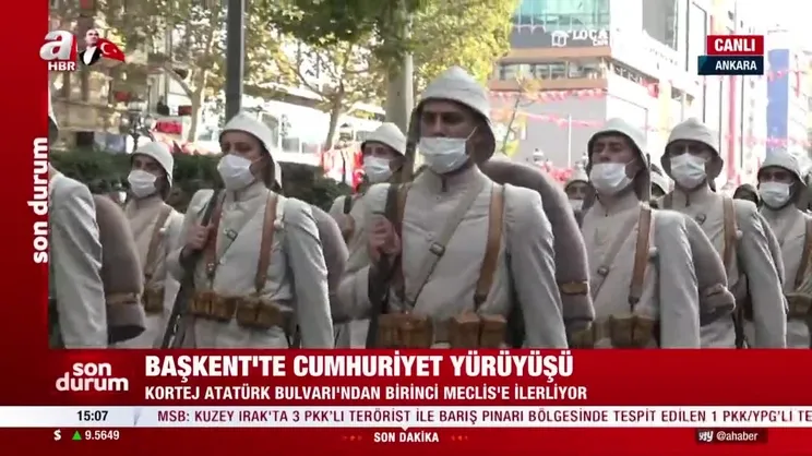 Ankara'da Cumhuriyet yürüyüşü