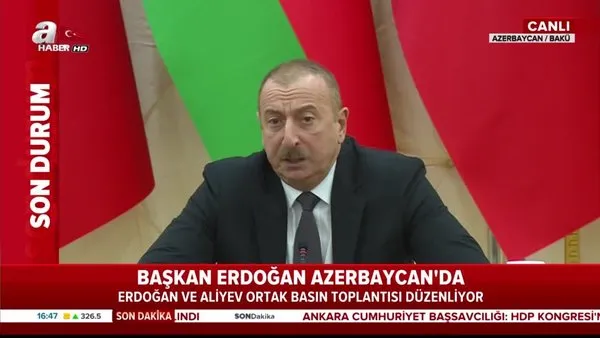 Azerbaycan Cumhurbaşkanı İlham Aliyev'den önemli açıklamalar | Video