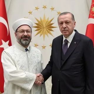 Başkan Erdoğan Prof. Dr. Ali Erbaş'ı kabul etti