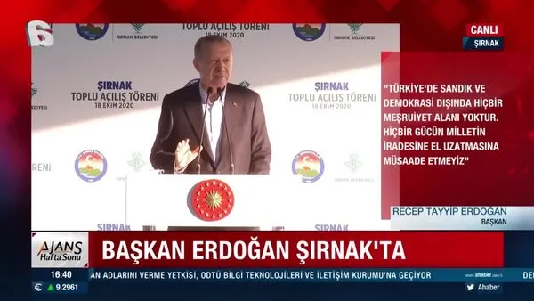 Başkan Recep Tayyip Erdoğan Şırnak'ta toplu açılış töreninde konuştu! | Video