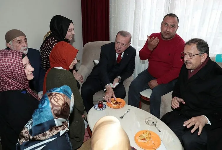 Başkan Erdoğan miting sonrası o evi ziyaret etti