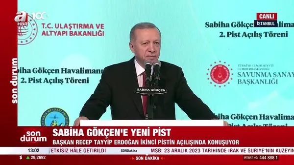Başkan Erdoğan, Sabiha Gökçen 2. Pist Açılış Töreninde konuştu | Video