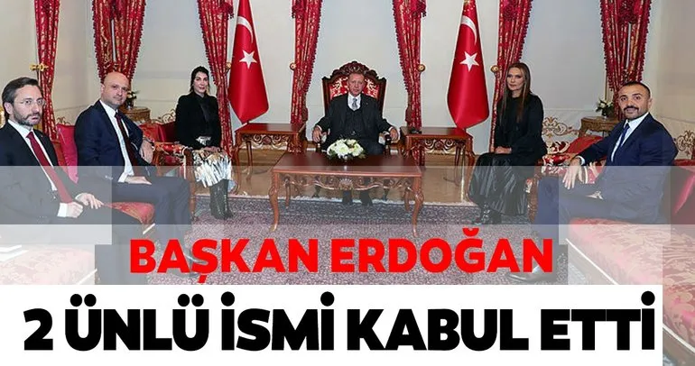 Cumhurbaşkanı Erdoğan Hande Yener ve Demet Akalını kabul etti